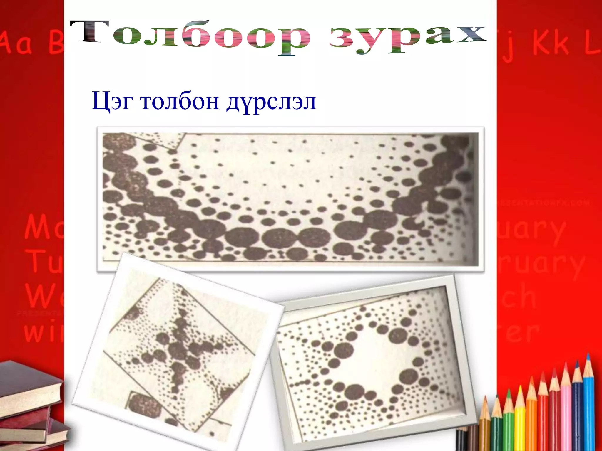 Цэг толбон дүрслэл
 