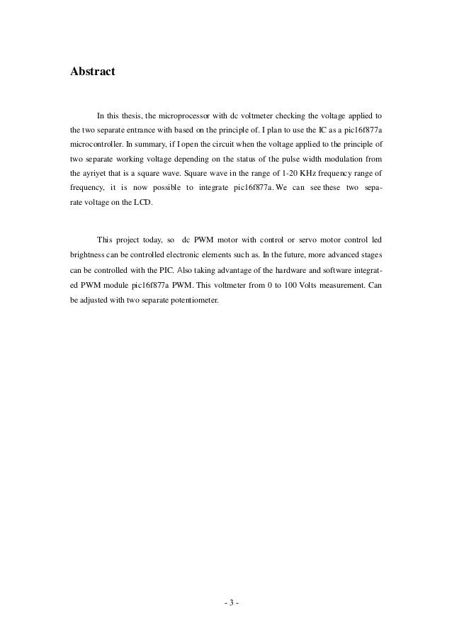 Phd thesis on microcontroller