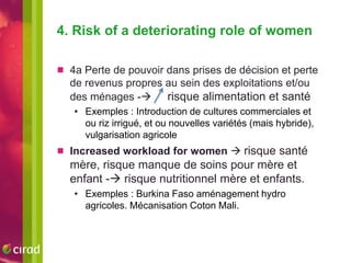 What risks do agricultural interventions entail for nutrition? A literature review and recent results from West Africa
