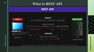 12
What Is REST APIBIGDATAANALYSIS
DUSHHYANTKUMAR
 