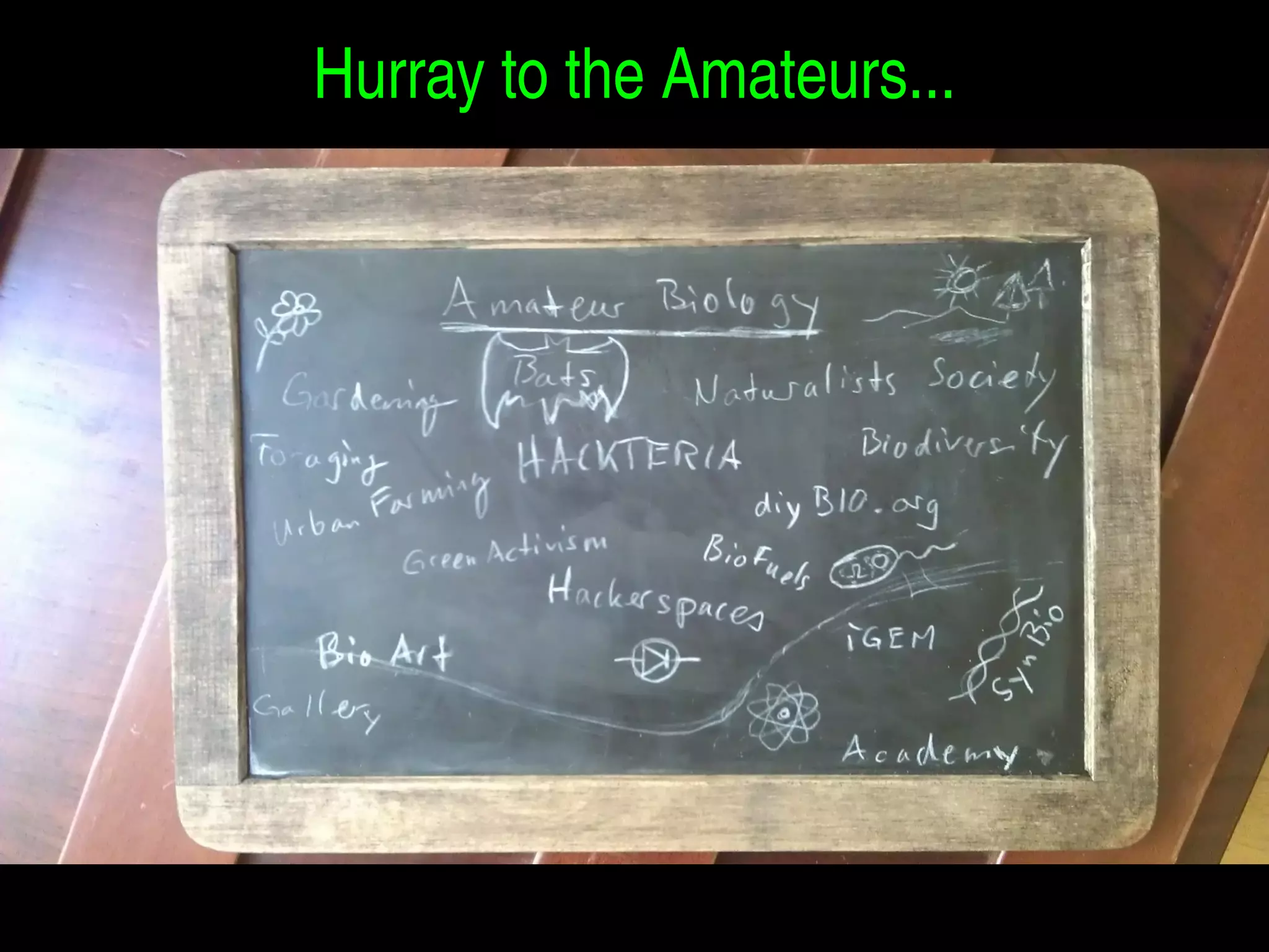 Hurray to the Amateurs... 
 