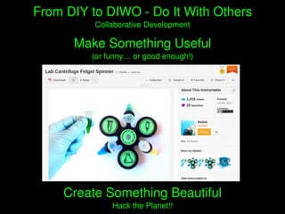    
Make Something Useful
(or funny… or good enough!)
From DIY to DIWO ­ Do It With Others
Collaborative Development
Creat...