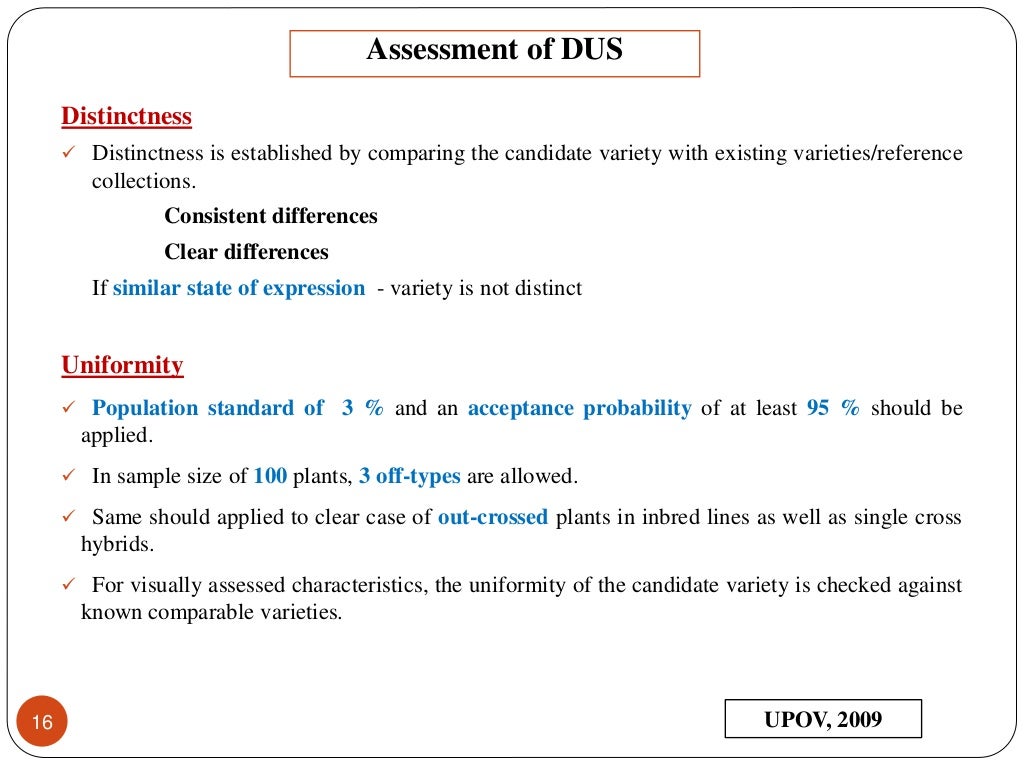 DUS Test Guidelines for Maize