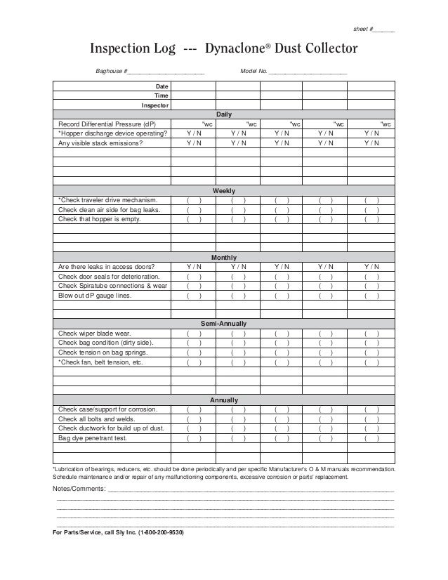 Dust collection maintenance