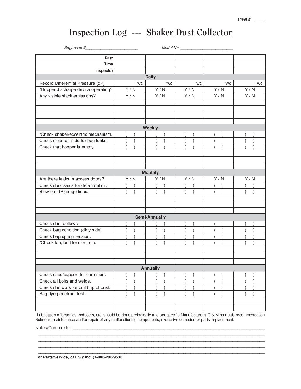 Dust collection maintenance