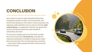"Dust Control for Gravel Roads: Protecting the Environment and Road ...