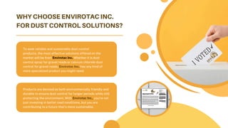 "Dust Control for Gravel Roads: Protecting the Environment and Road ...