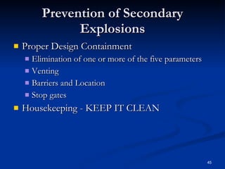 Dust Explosion Prevention | PPT