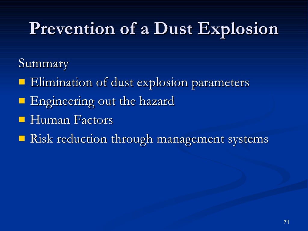 Dust Explosion Prevention