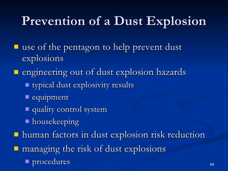 Dust Explosion Prevention
