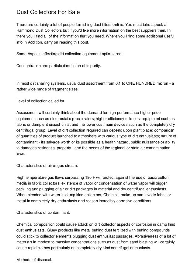 Dust Collectors For Sale