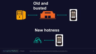 Unless otherwise indicated, these slides are © 2013 -2016 Piv otal Software, Inc. and licensed under a
Creative Commons Attribution-NonCommercial license: http://creativecommons.org/licenses/by-nc/3.0/
5
Old and
busted
New hotness
 