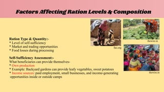 Food distribution strategy, Targetting food aid, identifying and ...
