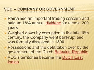 Voc Corruption Dutch | PPTX