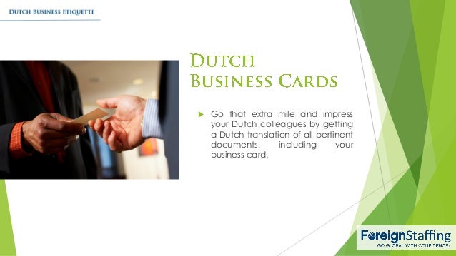 dutch etiquette for dating