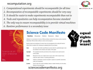 recomputation.org 
sciencecodemanifesto.org 
 
