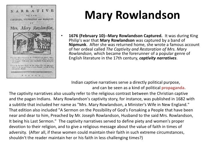 compare and contrast captivity narratives Compare and contrast slave narrative contrasting and comparing captivity narratives the captivity narrative genre includes writings by or about people captured by an enemy, usually one who is considered by the hostage to be a foreign and uncivilized heathen, and was especially popular in america and england in the seventeenth through late. compare and contrast captivity narratives Compare and contrast slave narrative contrasting and comparing captivity narratives the captivity narrative genre includes writings by or about people captured by an enemy, usually one who is considered by the hostage to be a foreign and uncivilized heathen, and was especially popular in america and england in the seventeenth through late.