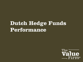 Hedge Funds
Performance
 