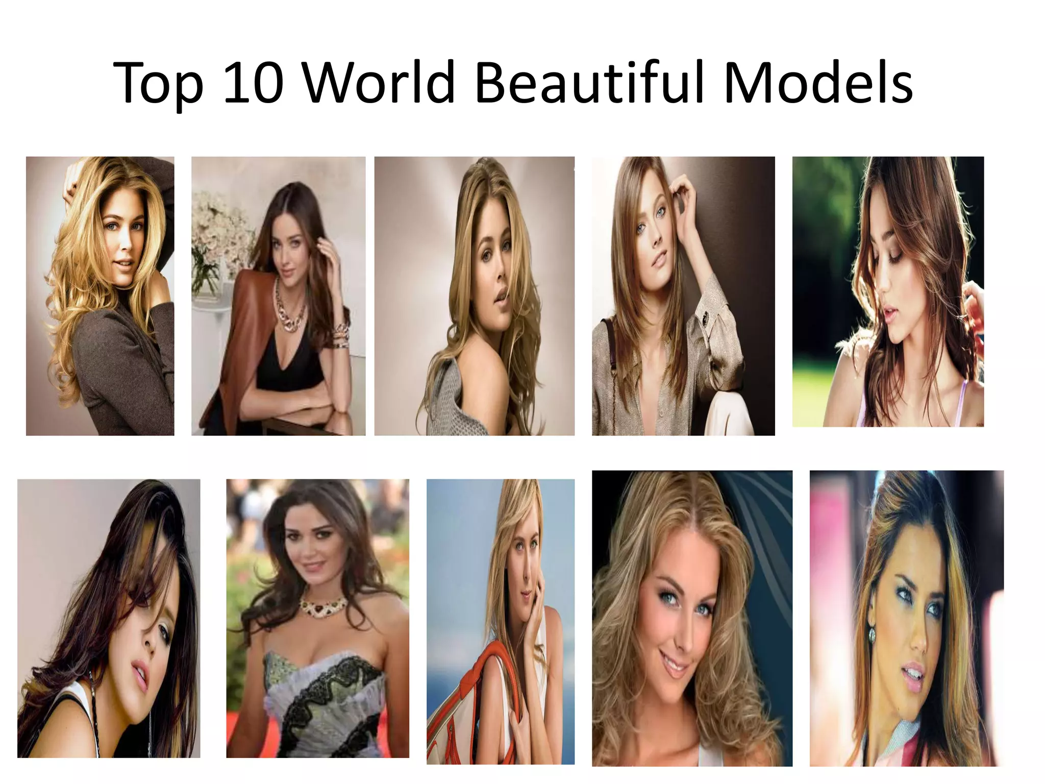Famous Modals Top 10 World Beautiful Models | Kim Solveson | PPT