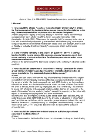 Dutch ruling practice | PDF