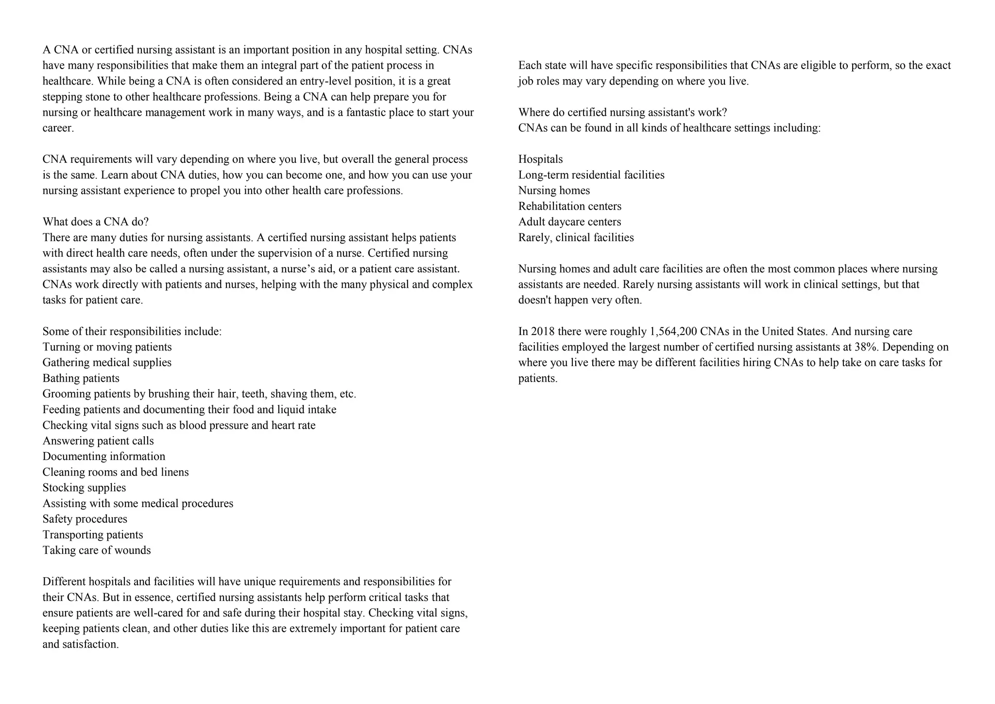 Duties and Responsibilities as a CNA Professional.docx