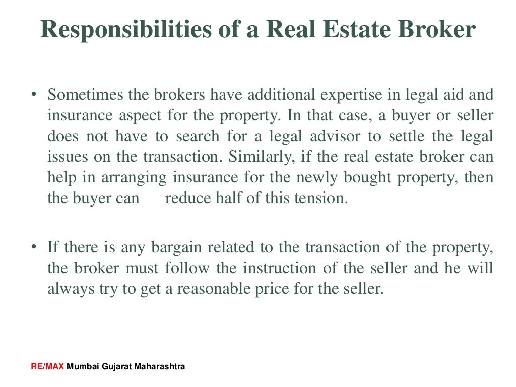Duties and Responsibilities of Real Estate Broker