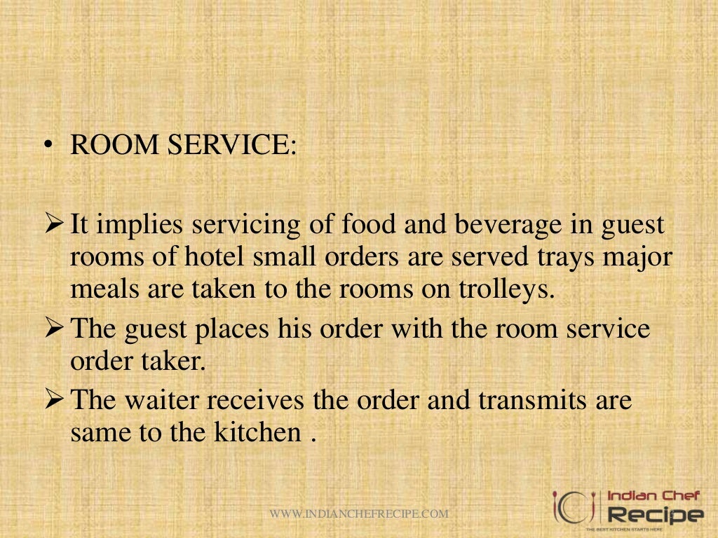 DUTIES AND RESPONSIBILITIES OF ROOM SERVICE AND CASHIER