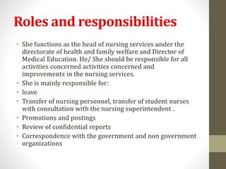 Duties And Responsibilities Of The Nursing Personnel