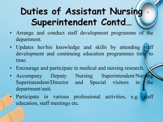 Duties And Responsibilities Of Various Category Of Nursing Personnel