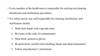 Duties for maintaining clean and dirty utility room. pptx | PPTX