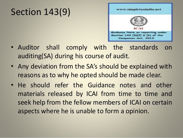 icai 9 for form auditors act Duties companies under 2013 of
