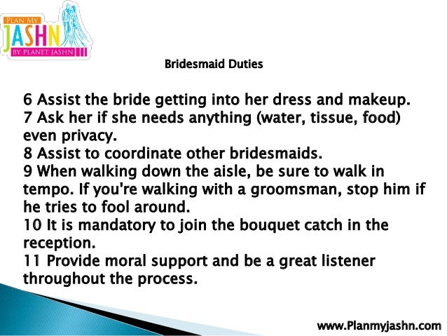 duties of maid of honor and bridesmaid 6 638
