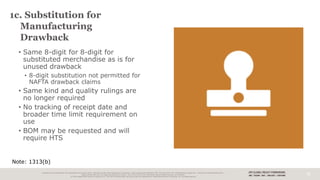 UPS Tradenomics: Duty drawback and the new regs | PPT