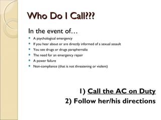 Duty protocol & crisis response | PPT | First Aid | Injuries