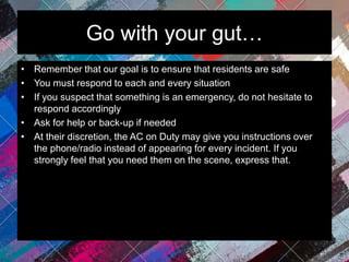 Duty Protocol & Crisis Response | PPT