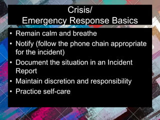 Duty Protocol & Crisis Response | PPT