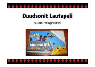 Duudsonit Lautapeli
suunnitteluprosessi
 