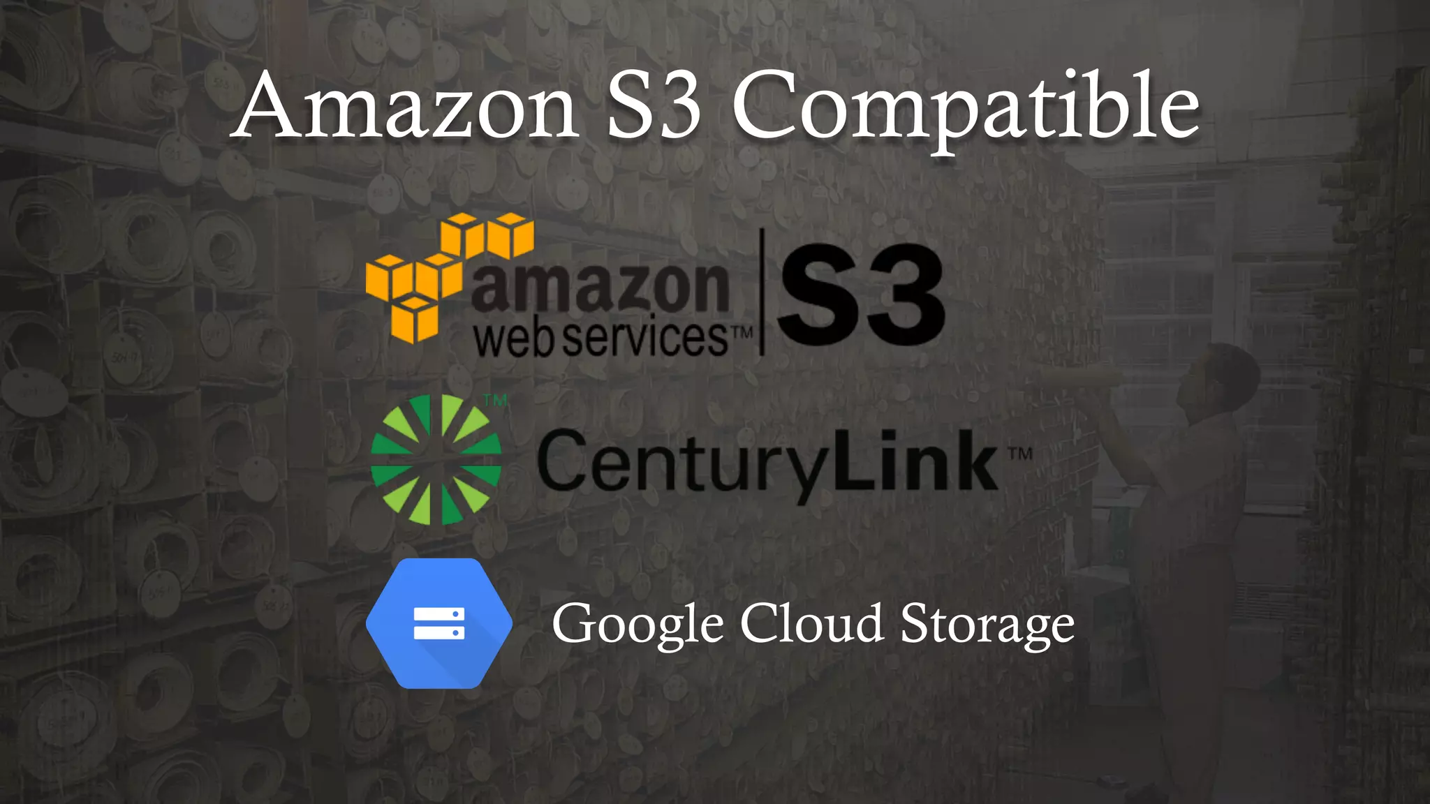 Amazon S3 Compatible
Google Cloud Storage
 