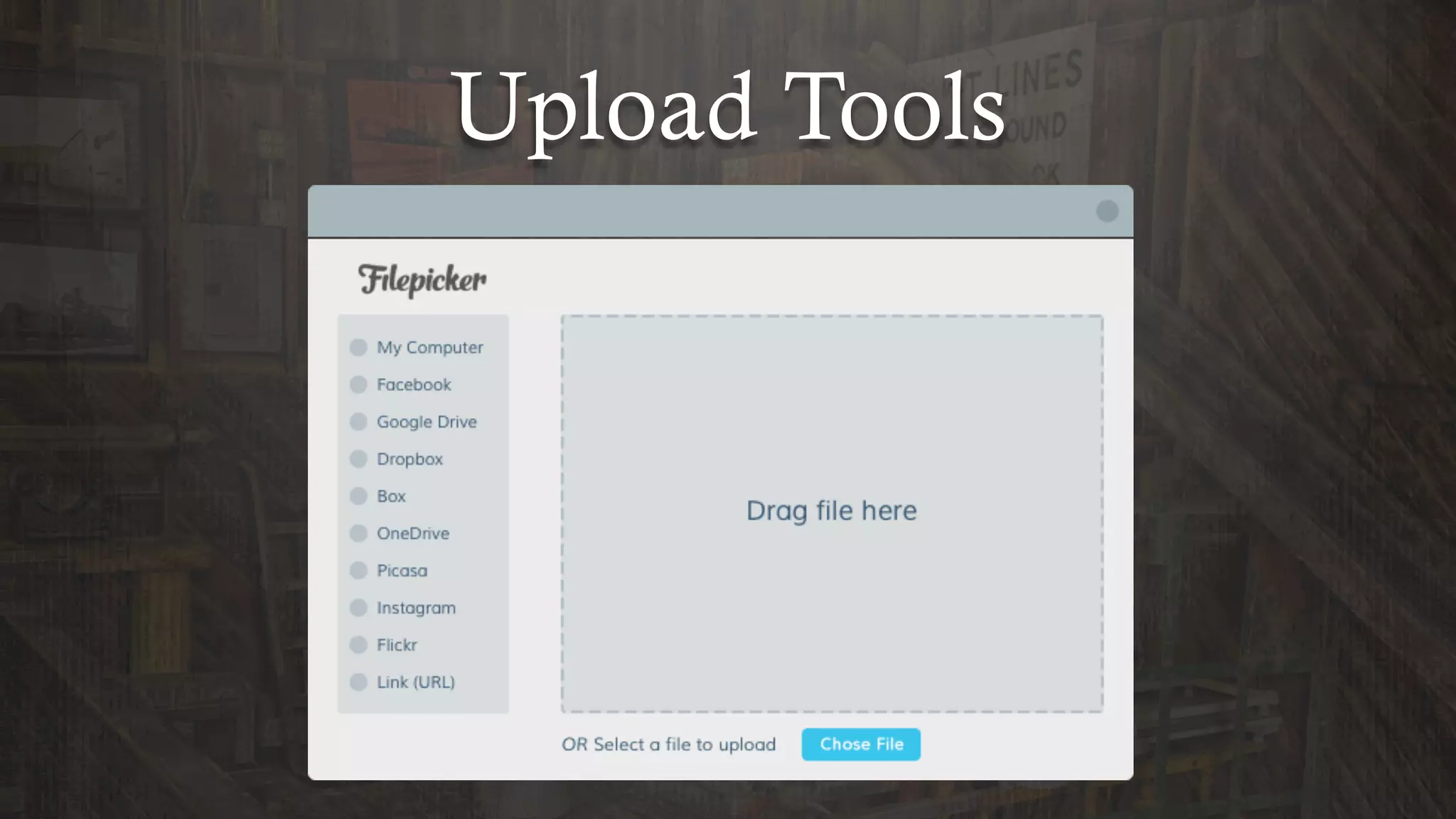 Upload Tools
 