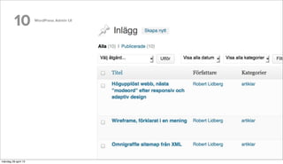 10 WordPress Admin UI
måndag 29 april 13
 