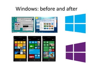 Windows: before and after
 