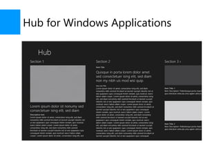 Hub for Windows Applications
 