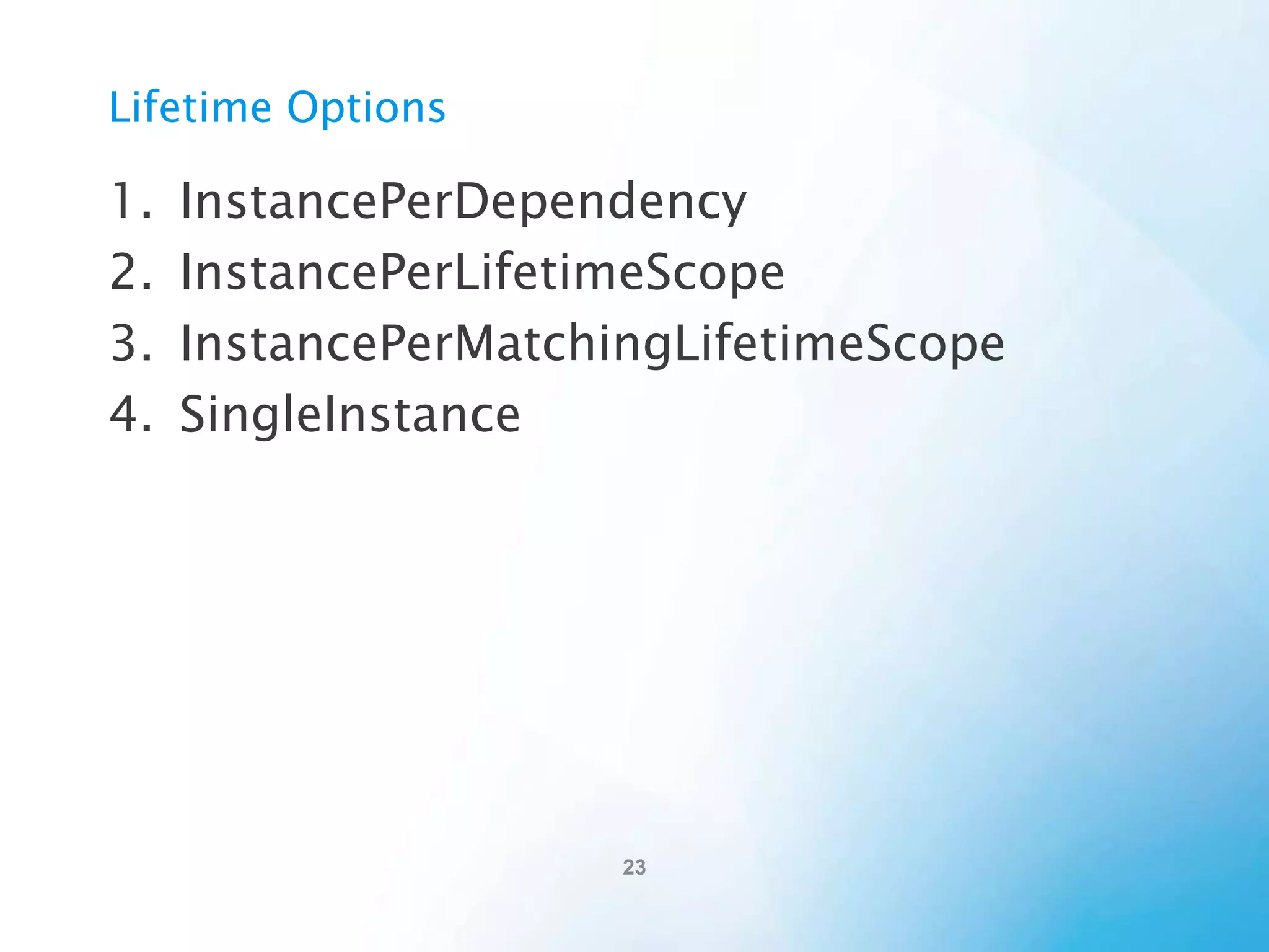 Common 3-tier App without DI
• Not “wrong,” but not an inherent guarantee of loose coupling
• Build Data, then BI, then UI. (bottom-up)
• The layers really are tightly coupled together, like the domain
entities from the data layer.
• Hard to test.

• Config file dependent.

 
