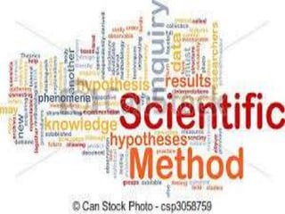 The scientific method
 