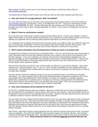 Dv 2017 instructions and fa qs | PDF