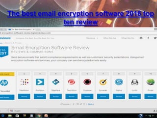 The best email encryption software 2016 top
ten review
 