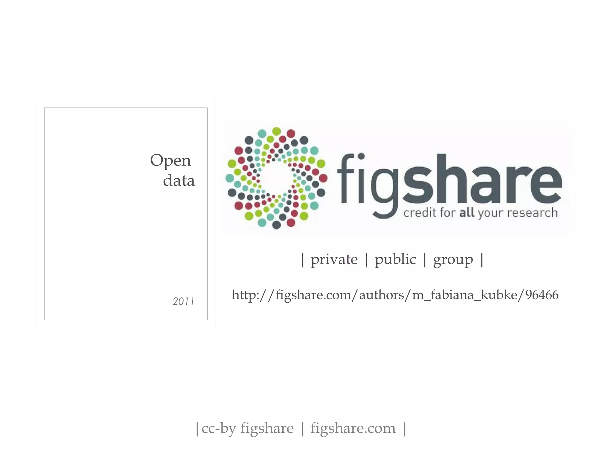 2011
Open
data
http://figshare.com/authors/m_fabiana_kubke/96466
|cc-by figshare | figshare.com |
| private | public | group |
 