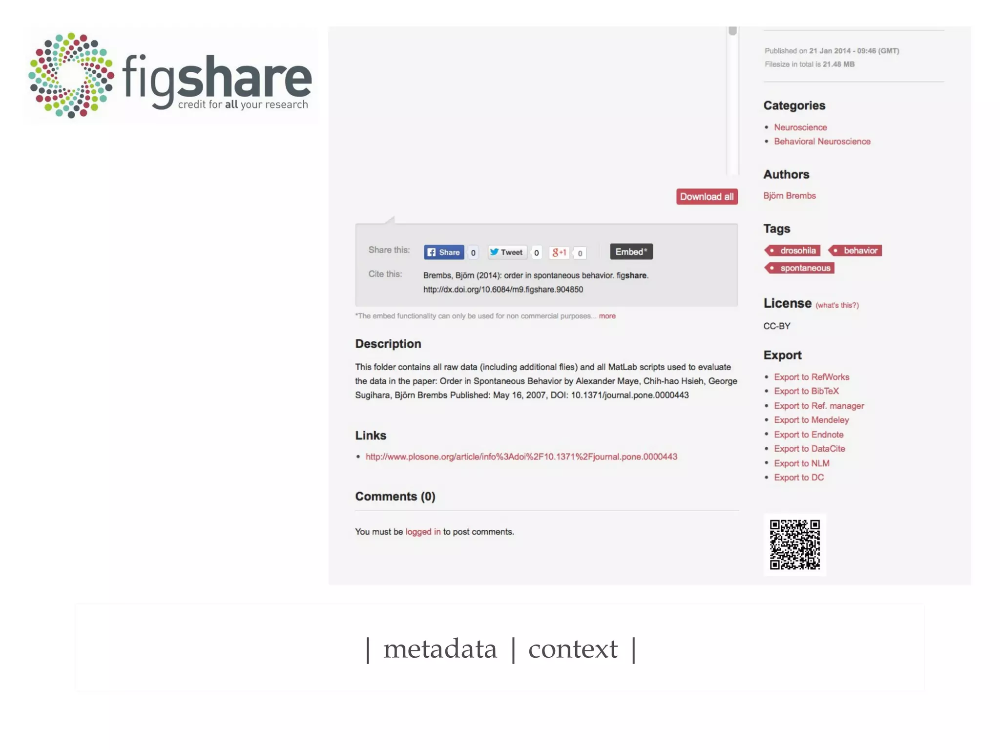 | metadata | context |
 