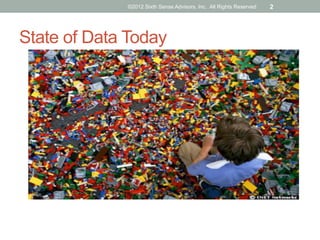 ©2012 Sixth Sense Advisors, Inc. All Rights Reserved   2




State of Data Today
 