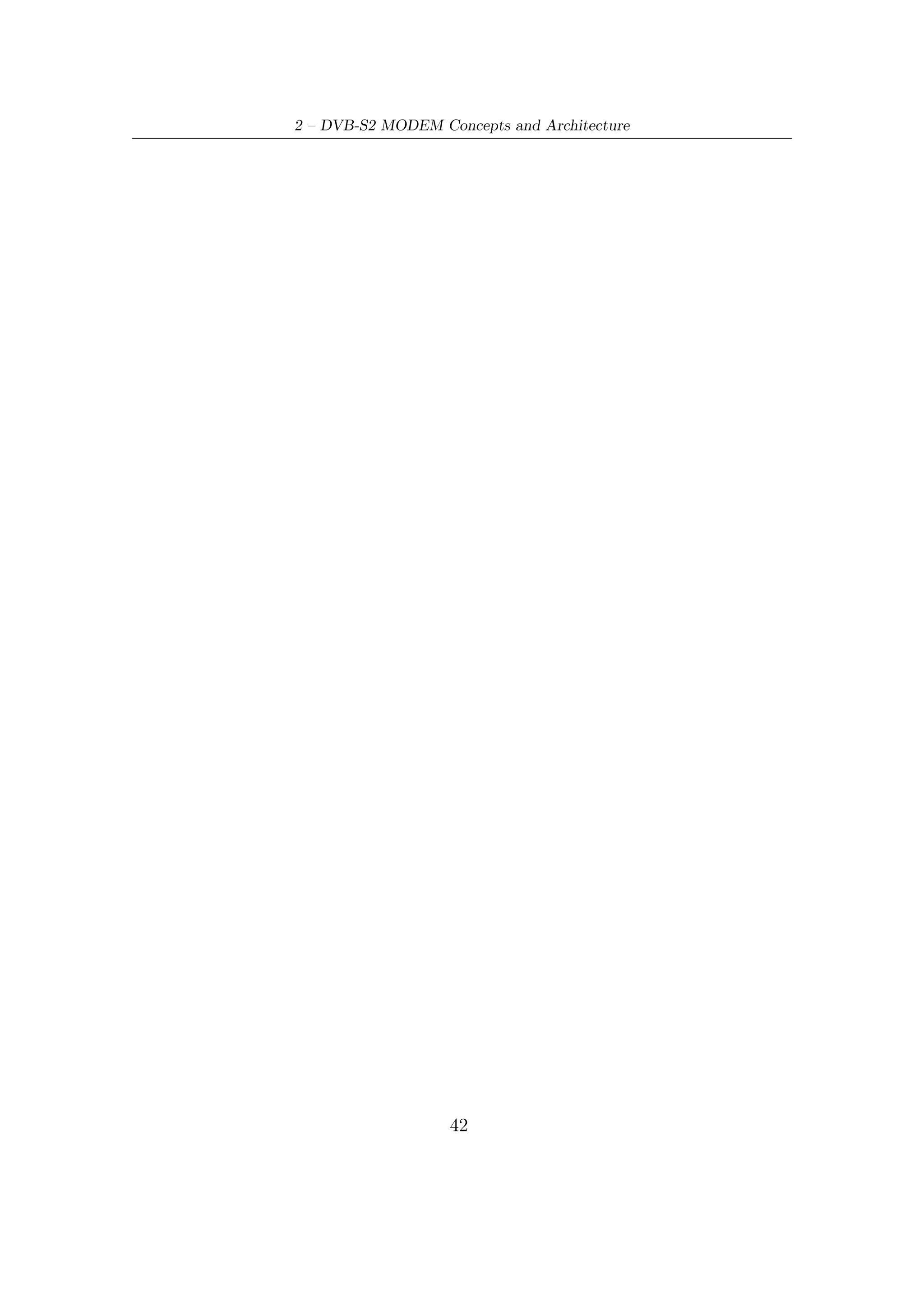 Chapter 3

BCH Encoding Algorithms for
DVB-S2 Digital Transmissions

3.1     Encoding Algorithm Description
As introduced in Section , the systematic encoding of a message

                          m = (mkBCH −1 , mkBCH −2 , . . . , m1 , m0 )                    (3.1)

here expressed in vectorial form, provides a codeword

             c = (mkBCH −1 , mkBCH −2 , . . . , m1 , m0 , dnBCH −kBCH −1 , . . . , d0 )   (3.2)

 composed of r = nBCH − kBCH redundancy bits, aimed at protecting information
messages, in the least signiﬁcant positions. Codewords in systematic form have in
the most signiﬁcant positions the exact replica of information bits.
   According to the cyclic code theory (see Appendix B), the systematic encoding
of messages can be carried out through these three steps:

  1. Multiplication of the message polynomial m(x) by xr . It can be easily realized
     through a left shift of the information bits by r positions and a zero padding
     of the least signiﬁcant r bits.

  2. Division of this vector by the polynomial generator. Coeﬃcients of the remain-
     der, expressed in polynomial form

                        d(x) = dr−1 xr−1 + dr−2 xr−2 + . . . + d1 x1 + d0                 (3.3)

      represent the r parity bits.

                                                43
 
